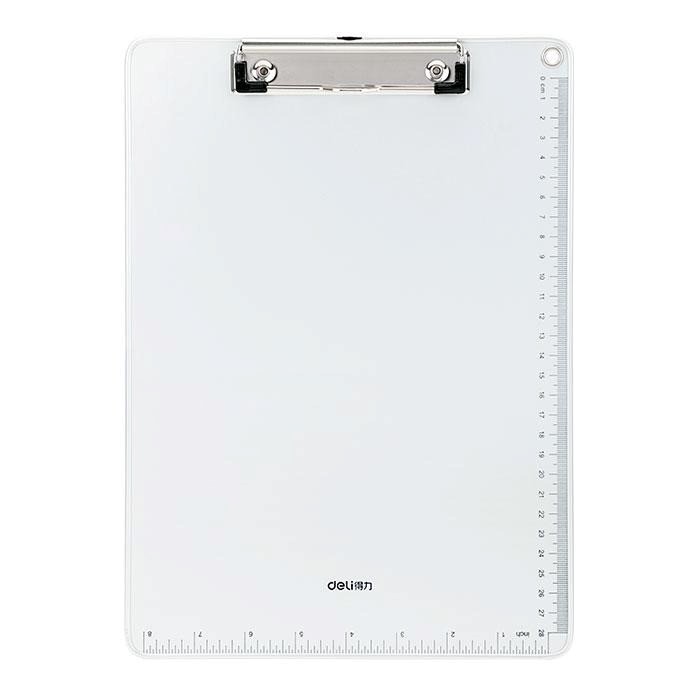 Porte-bloc en métal DELI 64504 avec cadre en aluminium – 22,5 x 31,5 x 0,3 cm – Argent