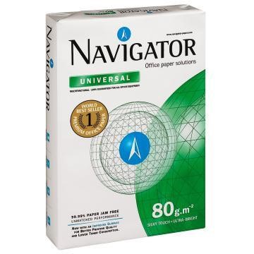 Lot de 5 Ramettes de Papier Blanc Navigator A4 80g/m² – 500 Feuilles par Ramette