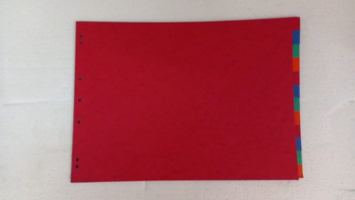 Lot de 10 jeux de 24 intercalaires A4 SICLA - Touches neutres colorées - Format maxi plus 24,2 x 29,7 cm