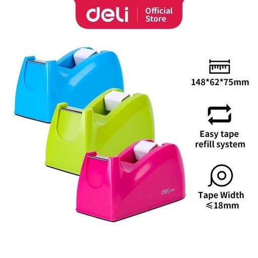 [E814A] Dévidoir de bureau Deli E814A - Coloris variés - Compact et pratique