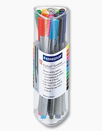 [334PR12] Pochette de 12 feutres d'écriture Staedtler Triplus Fineliner - Couleurs assorties